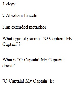 Poetry Quiz 1